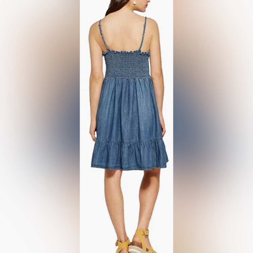 Universal Thread Blue Denim Button-Front Sundress - Picture 2 of 10